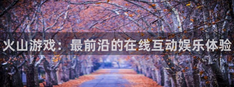 赢咖娱乐登录网址：火山游戏：最前沿的在线互动娱乐体验